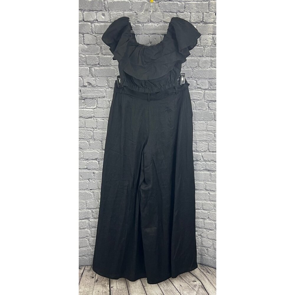 Banana Republic Meridian Black  Linen Pant with Matching Top Size S 4 - Picture 7 of 12